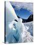 Blue Ice Cave, Franz Josef Glacier, South Island, New Zealand-David Wall-Stretched Canvas