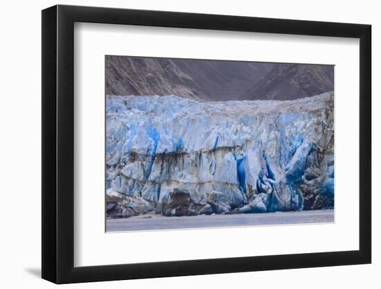 Blue ice face of Sawyer Glacier, Stikine Icefield, Tracy Arm Fjord, Alaska, United States of Americ-Eleanor Scriven-Framed Photographic Print