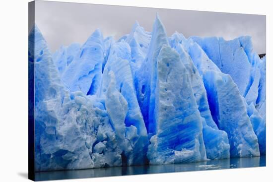 Blue Ice, Grey Glacier, Torres Del Paine National Park, Patagonia, Chile, South America-Eleanor-Stretched Canvas