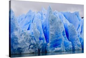 Blue Ice, Grey Glacier, Torres Del Paine National Park, Patagonia, Chile, South America-Eleanor-Stretched Canvas