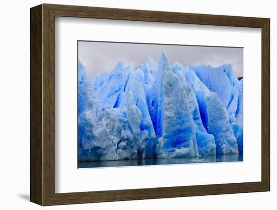 Blue Ice, Grey Glacier, Torres Del Paine National Park, Patagonia, Chile, South America-Eleanor-Framed Photographic Print