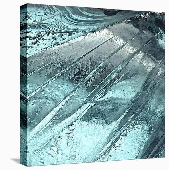 Blue Ice II-Monika Burkhart-Stretched Canvas