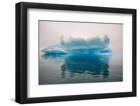 Blue iceberg in the fjord of Narsarsuaq, Greenland-Keren Su-Framed Photographic Print