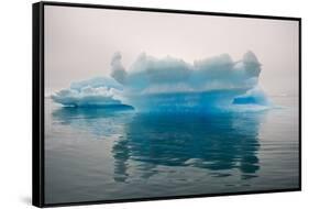 Blue iceberg in the fjord of Narsarsuaq, Greenland-Keren Su-Framed Stretched Canvas