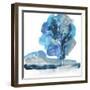 Blue Impasto I-Chris Paschke-Framed Art Print