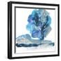 Blue Impasto I-Chris Paschke-Framed Art Print