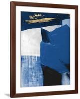 Blue in Gold II-null-Framed Art Print