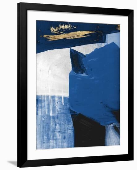 Blue in Gold II-null-Framed Art Print