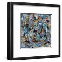 Blue In Manhattan-Downs-Framed Art Print