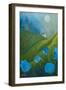 Blue in the Fields-Angeles M Pomata-Framed Giclee Print