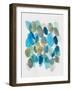 Blue Inky Pebbles II-Hazel J-Framed Art Print