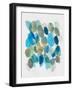 Blue Inky Pebbles II-Hazel J-Framed Art Print