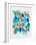 Blue Inky Pebbles II-Hazel J-Framed Art Print