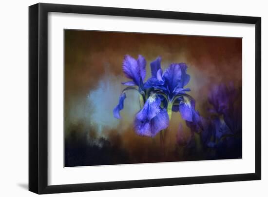 Blue Iris Blooms-Jai Johnson-Framed Giclee Print