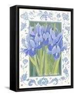 Blue Iris-Jennifer Abbott-Framed Stretched Canvas