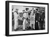 Blue Jackets at Work Splicing a Rope on Board the Battleship HMS 'Majestic, 1896-Gregory & Co-Framed Giclee Print