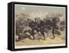 Blue Jackets to the Front-William Heysham Overend-Framed Stretched Canvas