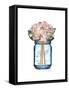 Blue Jar Hydrangea-Amanda Greenwood-Framed Stretched Canvas