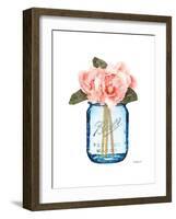 Blue Jar Magnolia-Amanda Greenwood-Framed Art Print