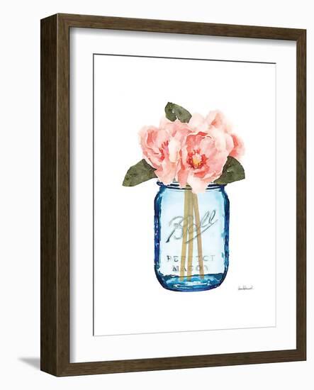 Blue Jar Magnolia-Amanda Greenwood-Framed Art Print