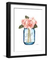 Blue Jar Magnolia-Amanda Greenwood-Framed Art Print