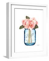 Blue Jar Magnolia-Amanda Greenwood-Framed Art Print