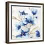 Blue Jardin I-Eva Watts-Framed Art Print