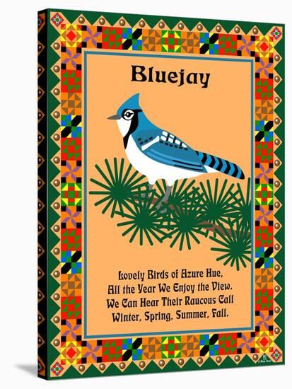 Blue Jay Quilt-Mark Frost-Stretched Canvas