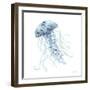 Blue Jelly Fish-Patti Bishop-Framed Art Print