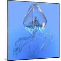 Blue Jellyfish Illustration-Stocktrek Images-Mounted Art Print