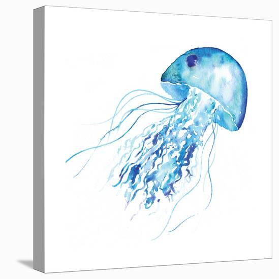 Blue Jellyfish-Sara Berrenson-Stretched Canvas