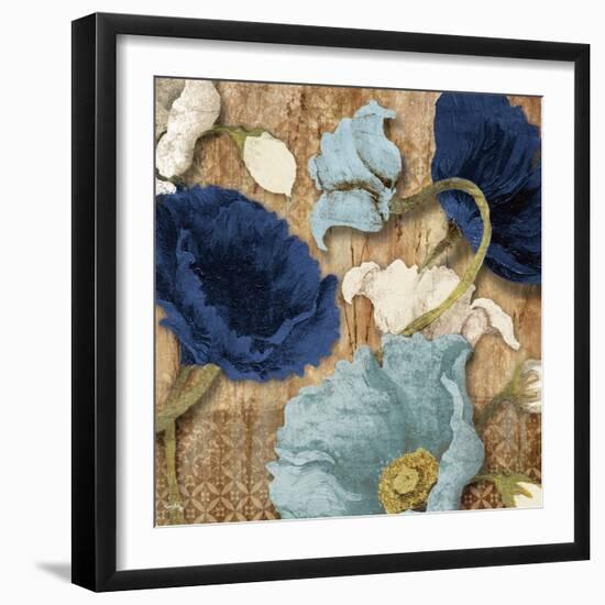 Blue Joyful Poppies I-Elizabeth Medley-Framed Art Print