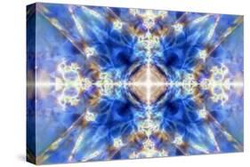 Blue Kaleidoscope Background-Steve18-Stretched Canvas