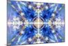 Blue Kaleidoscope Background-Steve18-Mounted Art Print