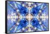 Blue Kaleidoscope Background-Steve18-Framed Stretched Canvas