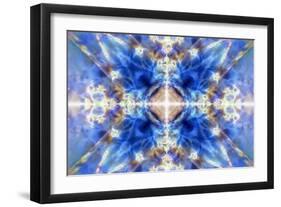 Blue Kaleidoscope Background-Steve18-Framed Art Print