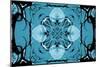 Blue Kaleidoscope Flower-Steve18-Mounted Premium Giclee Print