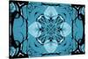 Blue Kaleidoscope Flower-Steve18-Stretched Canvas