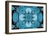 Blue Kaleidoscope Flower-Steve18-Framed Art Print