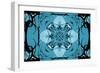 Blue Kaleidoscope Flower-Steve18-Framed Art Print