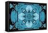 Blue Kaleidoscope Flower-Steve18-Framed Stretched Canvas