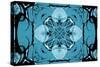 Blue Kaleidoscope Flower-Steve18-Stretched Canvas