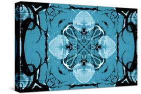 Blue Kaleidoscope Flower-Steve18-Stretched Canvas