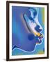 Blue Kiss-Abstract Graffiti-Framed Giclee Print