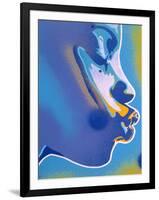 Blue Kiss-Abstract Graffiti-Framed Giclee Print