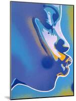 Blue Kiss-Abstract Graffiti-Mounted Giclee Print