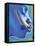 Blue Kiss-Abstract Graffiti-Framed Stretched Canvas