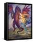 Blue Knight and Dragon-Judy Mastrangelo-Framed Stretched Canvas