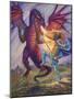 Blue Knight and Dragon-Judy Mastrangelo-Mounted Giclee Print