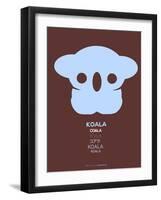 Blue Koala Multilingual Poster-NaxArt-Framed Art Print